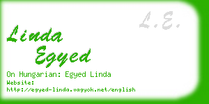 linda egyed business card